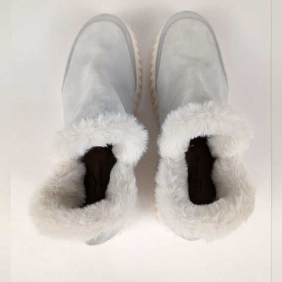 NEW Voile Blanche White Silver LUSH platform boot suede synthetic fur US 10.5/11 - Picture 15 of 15